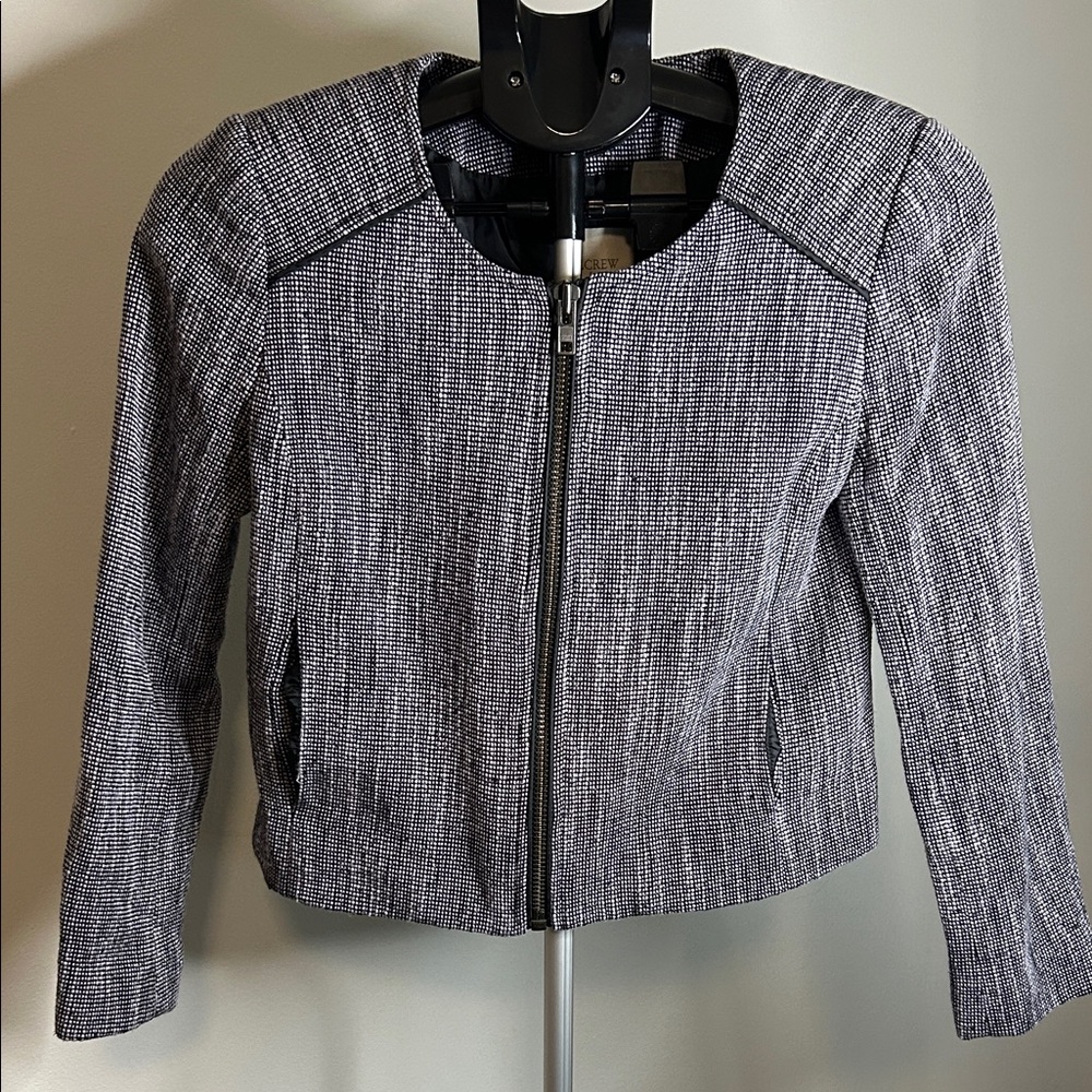 J. Crew Monochrome Tweed Blazer